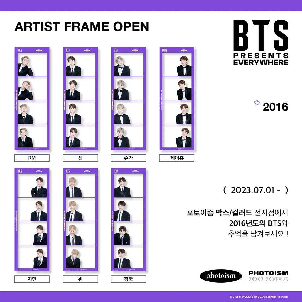 BTS 10th Anniversary Festa Official Photostrips
