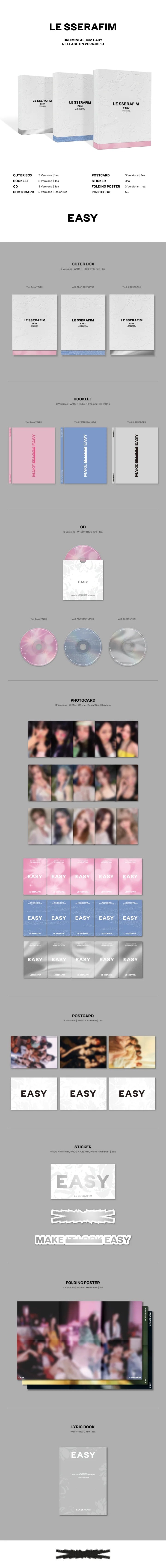 Le Sserafim 3rd Mini Album: Easy