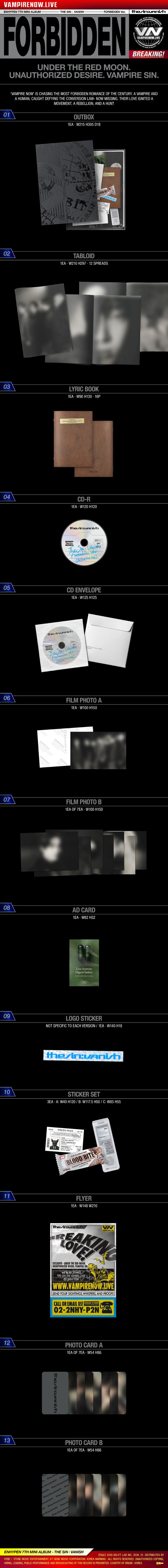 Enhypen 7th Mini Album The Sin: Vanish