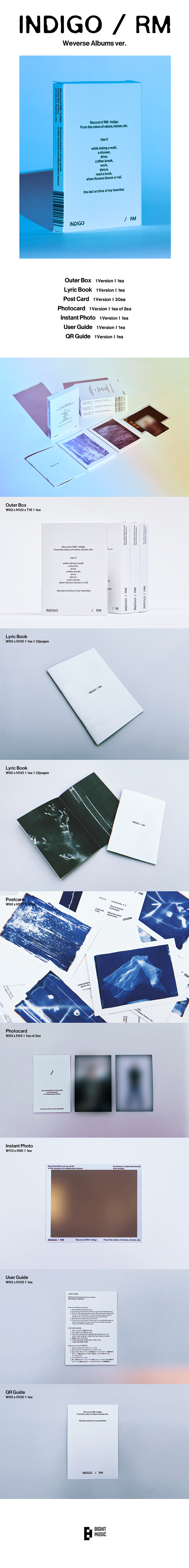 RM of BTS Indigo Postcard Version