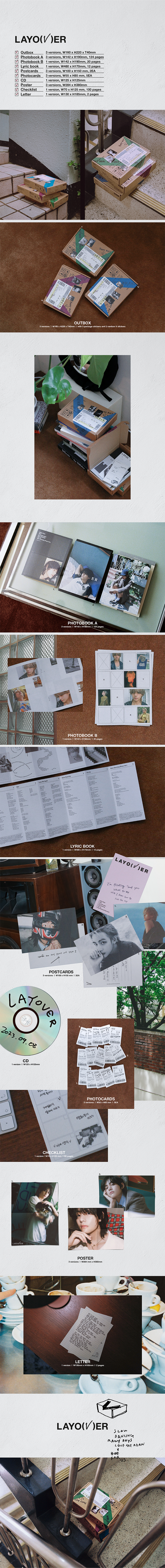 V of BTS First Solo Album: Layover (Three Versions)