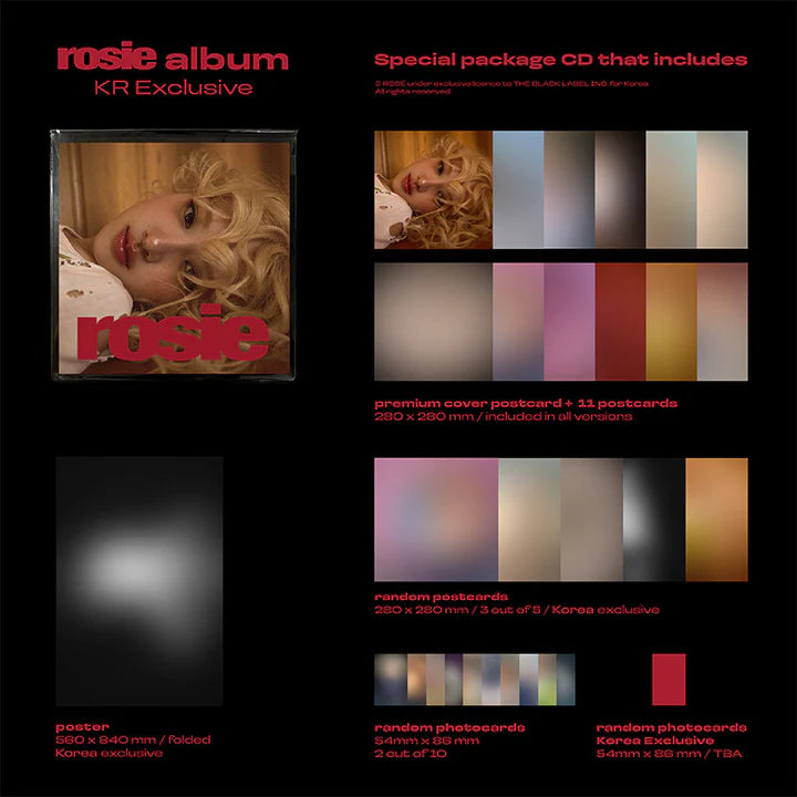 Rose of Blackpink 1st Studio Album: Rosie (Korea Exclusive Ver)