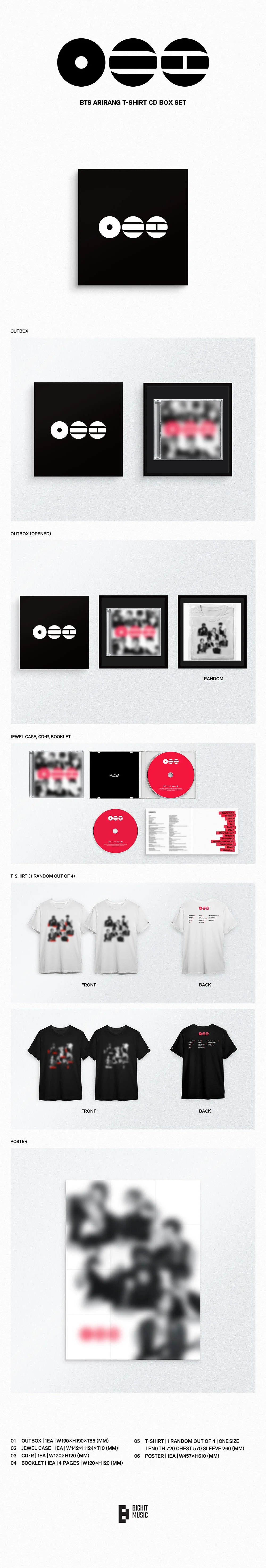 BTS Arirang T-Shirt CD Box Set