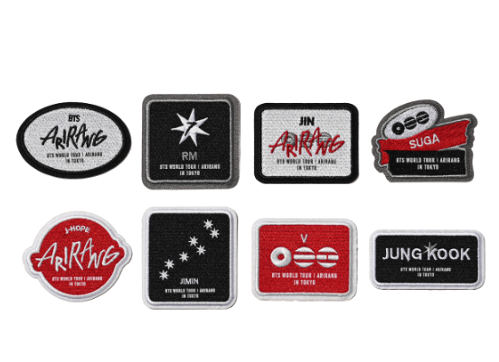 BTS - ARIRANG World Tour Exclusive Merch (Wappen Sticker / Image Picket / Las Vegas Pin Badge)