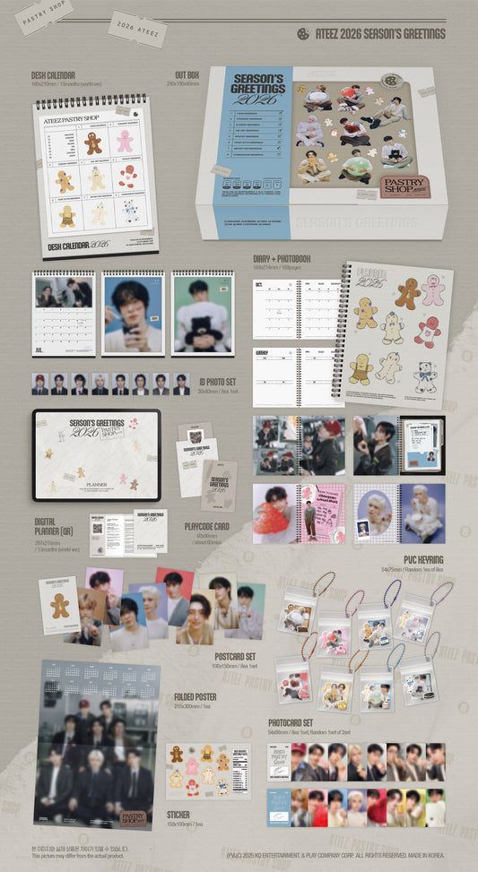 Ateez 2026 Seasons Greetings w/POB Photocard