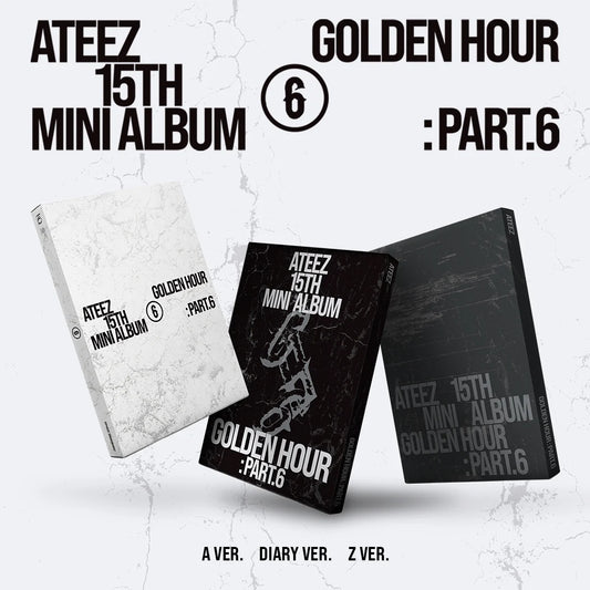 [Signed] ATEEZ - 15th Mini Album [GOLDEN HOUR : Part.6] (A Ver. / Diary Ver. / Z Ver.)