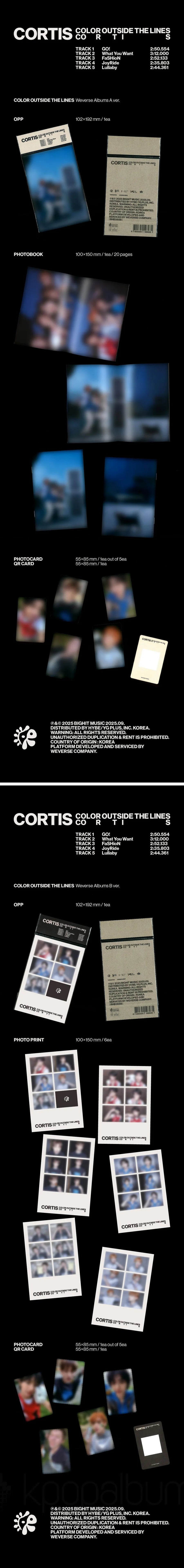 Cortis 1st EP Color Outside the Lines (Weverse Album) w/POB