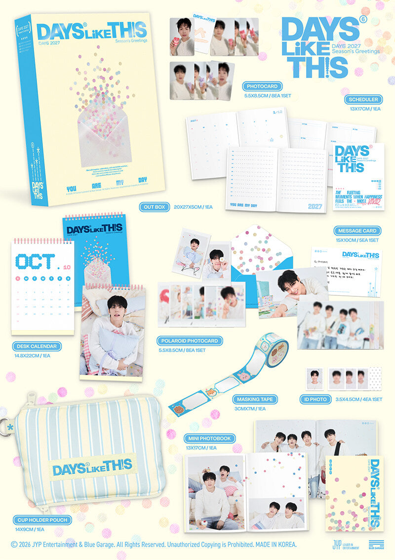 DAY6 - 2027 Season’s Greetings [Days Like This] + AladinKR POB Photocard Set