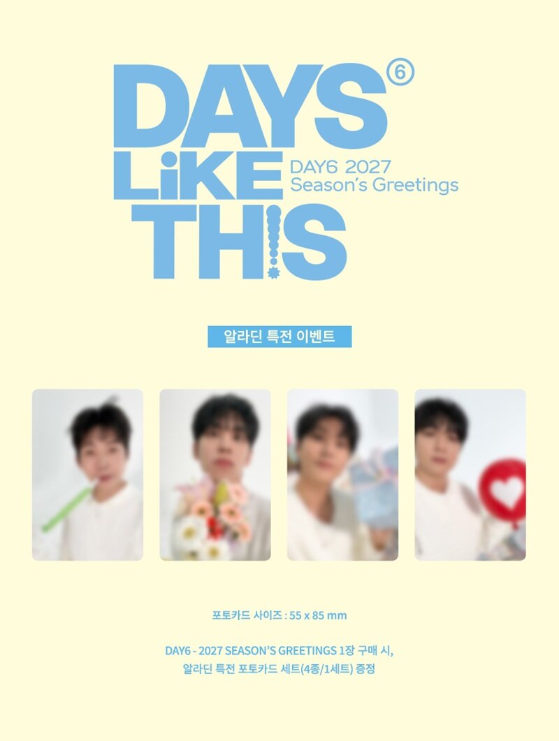 DAY6 - 2027 Season’s Greetings [Days Like This] + AladinKR POB Photocard Set