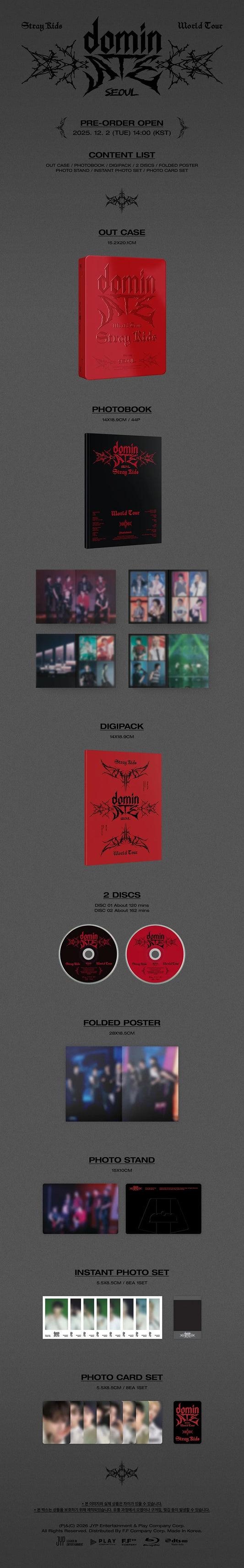 Stray Kids - World Tour [dominATE SEOUL] Blu-ray w/POB Photocard Set