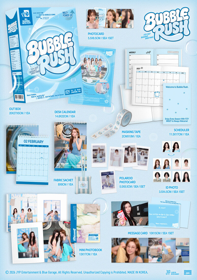 ITZY - 2027 Season’s Greetings [Bubble Rush] + AladinKR POB Photocard Set