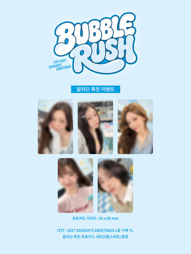 ITZY - 2027 Season’s Greetings [Bubble Rush] + AladinKR POB Photocard Set