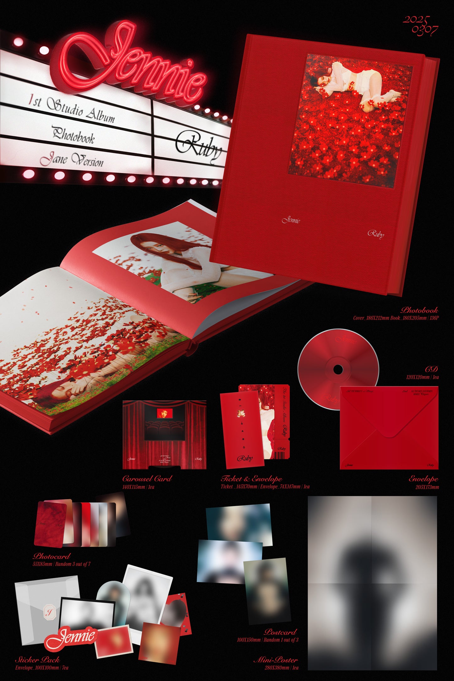 Pre-Order Jennie 1st Solo Album: Ruby (Photobook Ver) w/POB