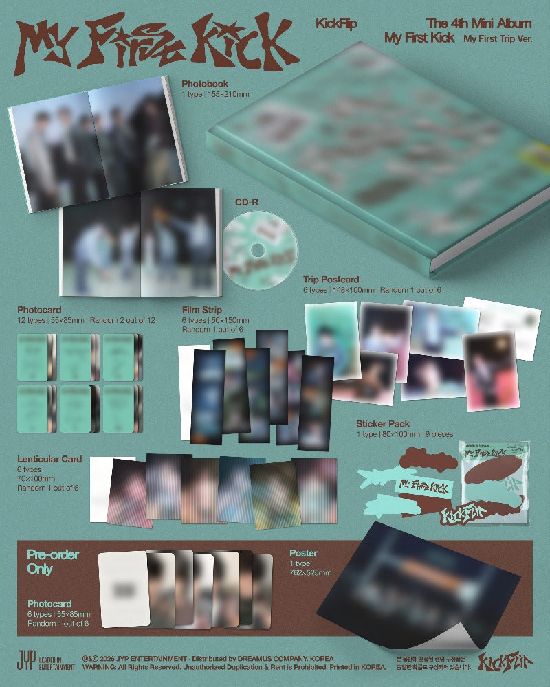 KICKFLIP - 4th Mini Album [MY FIRST KICK] (MY FIRST TRIP Ver.) + POB