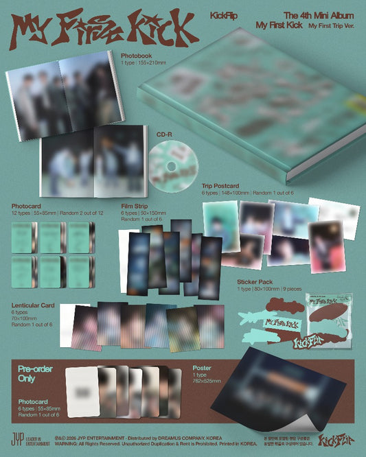 KICKFLIP - 4th Mini Album [MY FIRST KICK] (MY FIRST TRIP Ver.) + POB