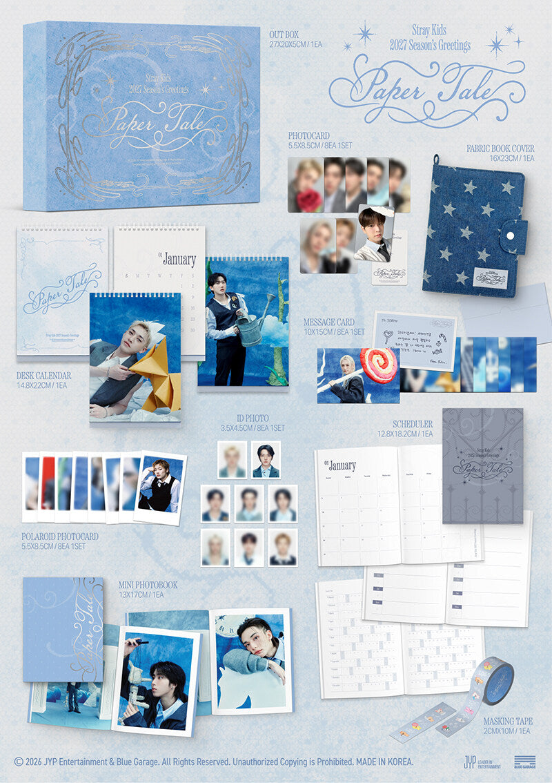 Stray Kids - 2027 Season’s Greetings [Paper Tale] + AladinKR POB Photocard Set