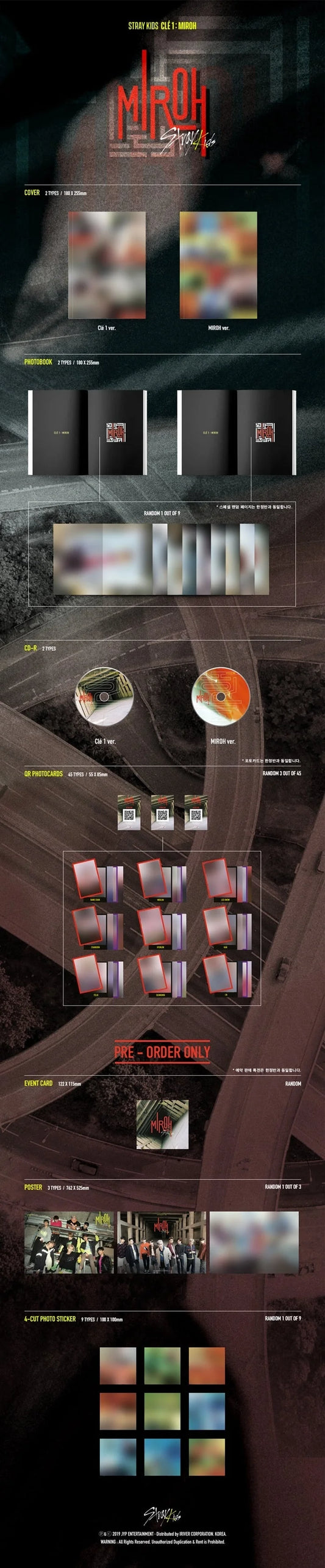 Stray Kids - 4th Mini Album [Clé 1 : MIROH] (Normal Ver.)
