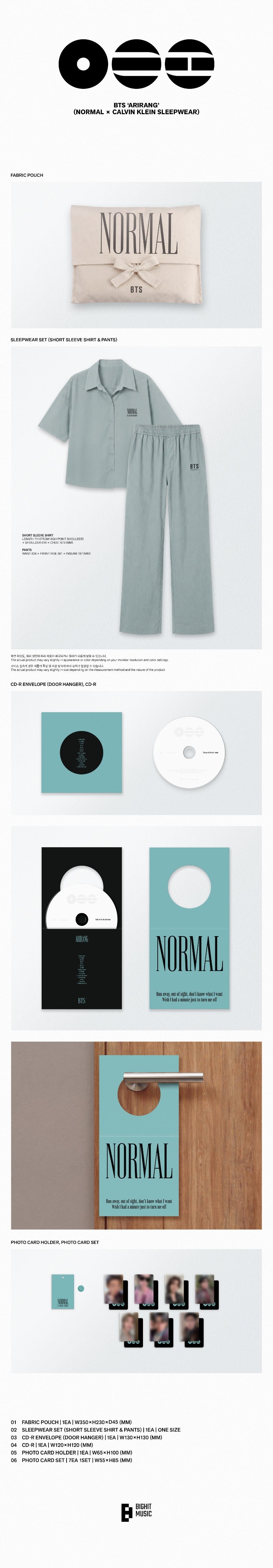 BTS - 5th Album [ARIRANG] (NORMAL x CALVIN KLEIN SLEEPWEAR)