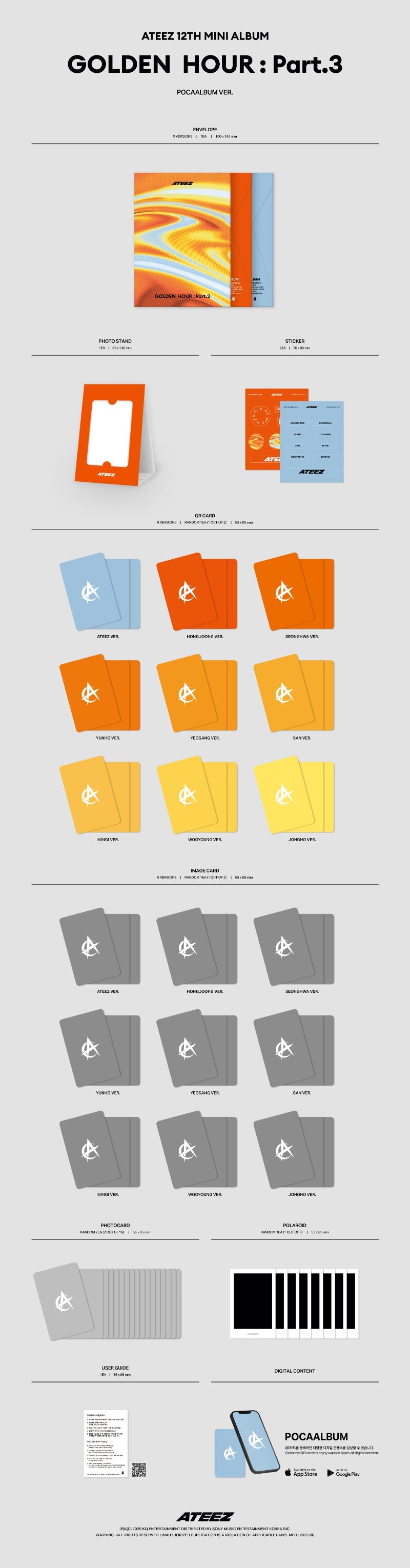 Ateez Golden Hour pt3 Pocaalbum