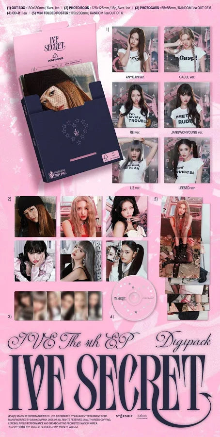 IVE - 4th EP Album [IVE SECRET] (Digipack Ver. / Random Ver.)