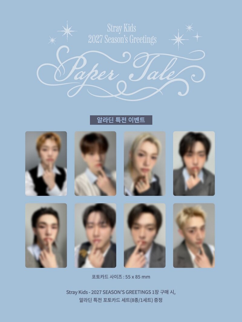 Stray Kids - 2027 Season’s Greetings [Paper Tale] + AladinKR POB Photocard Set