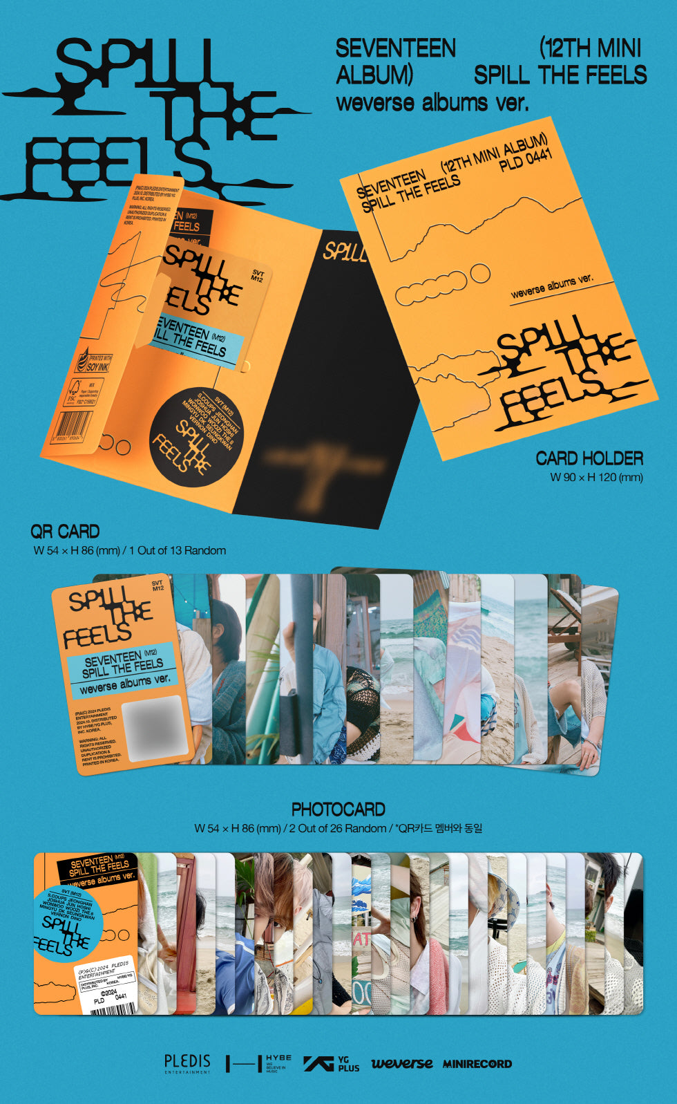 Seventeen 12th Mini Album: Spill the Feels Weverse Album Version w/ POB