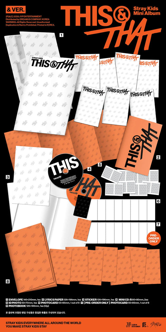 Stray Kids - 10th Mini Album [THIS & THAT] (& Ver.) with Aladin KR POB Photocard