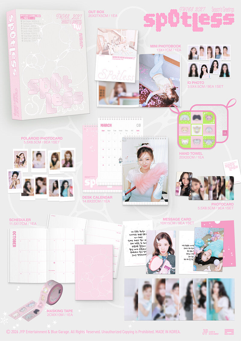 TWICE - 2027 Season’s Greetings [Spotless] + AladinKR POB Photocard Set