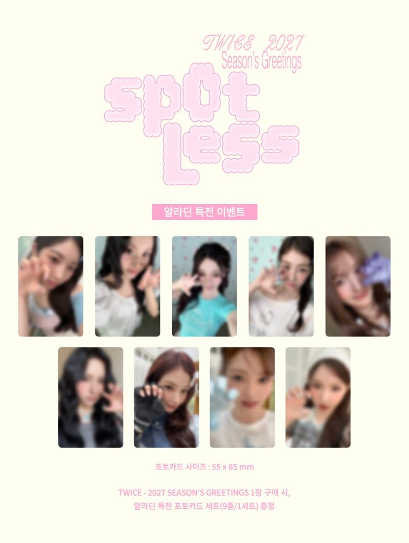 TWICE - 2027 Season’s Greetings [Spotless] + AladinKR POB Photocard Set