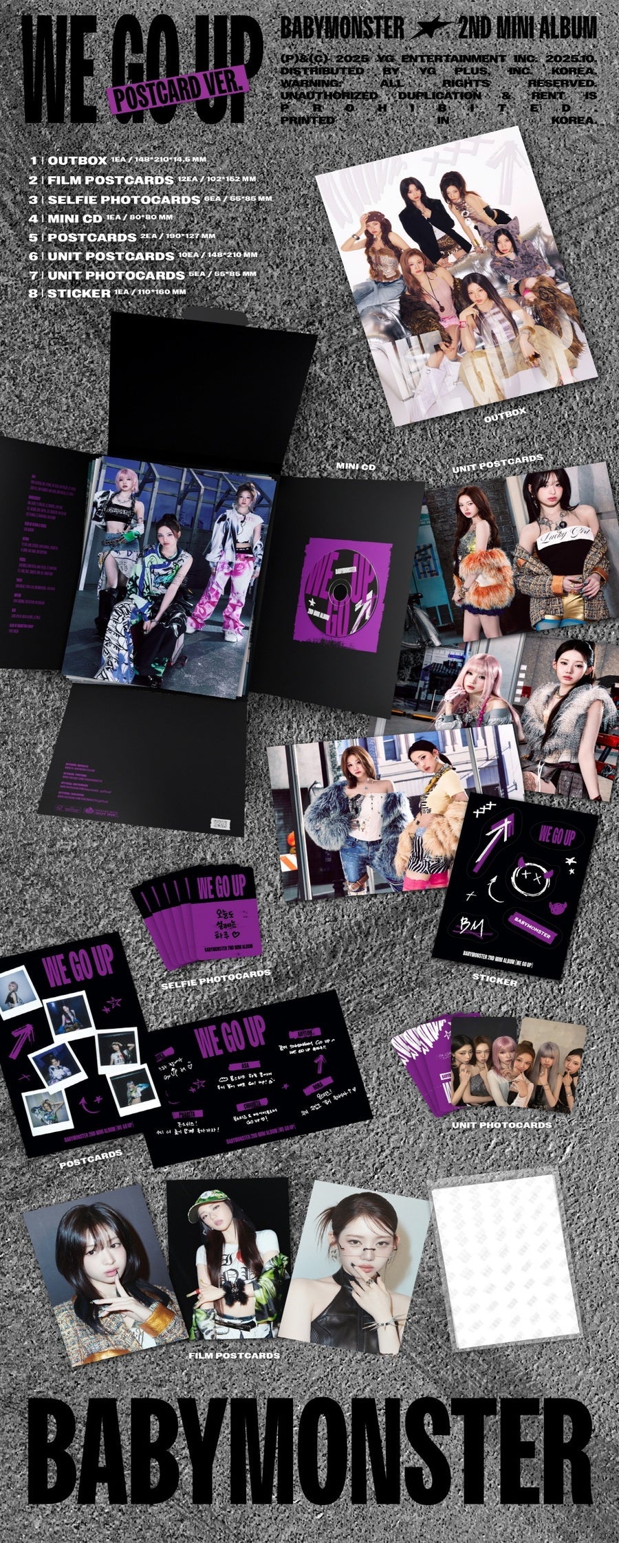 Babymonster 2nd Mini Album: We Go Up (Postcard Ver)