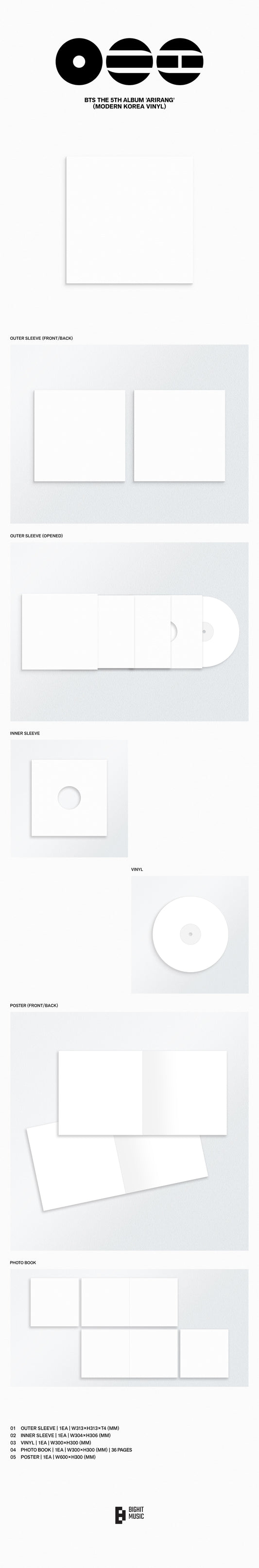 Pre-Order BTS 5th Full Album: Arirang Vinyl Versions
