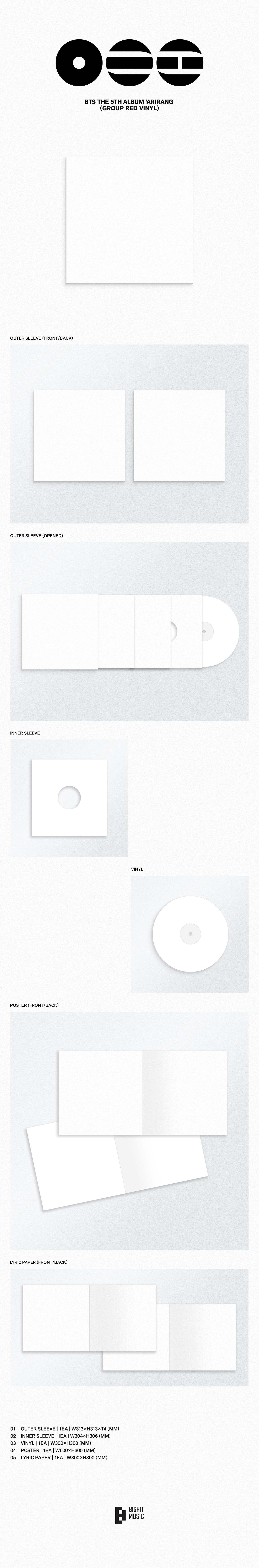 Pre-Order BTS 5th Full Album: Arirang Vinyl Versions