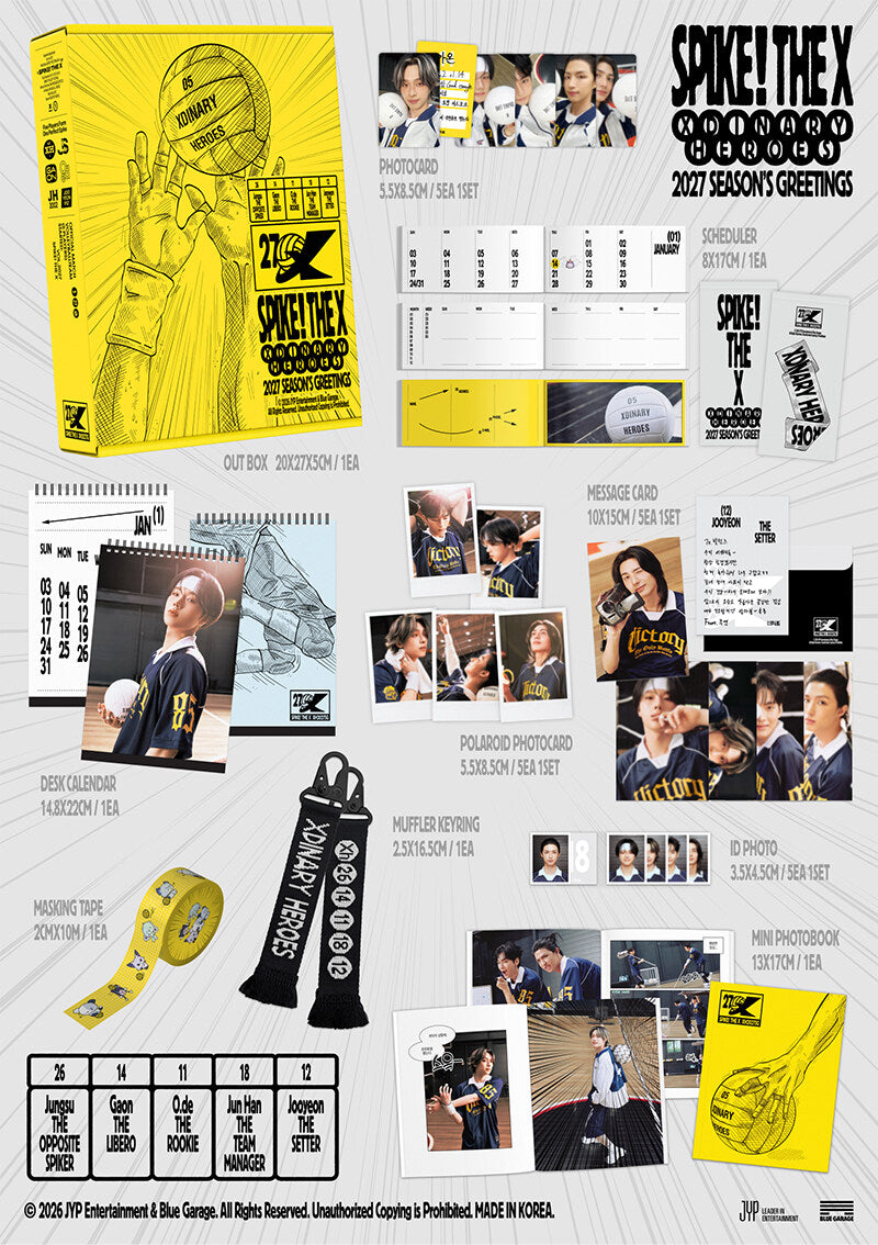 Xdinary Heroes - 2027 Season’s Greetings [Spike! The X] + AladinKR POB Photocard Set
