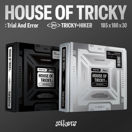 xikers third mini album house of tricky: trial and error. all versions available at mountainpop music + merch